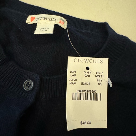 Crewcuts Navy Cardigan NWT - Picture 2 of 2